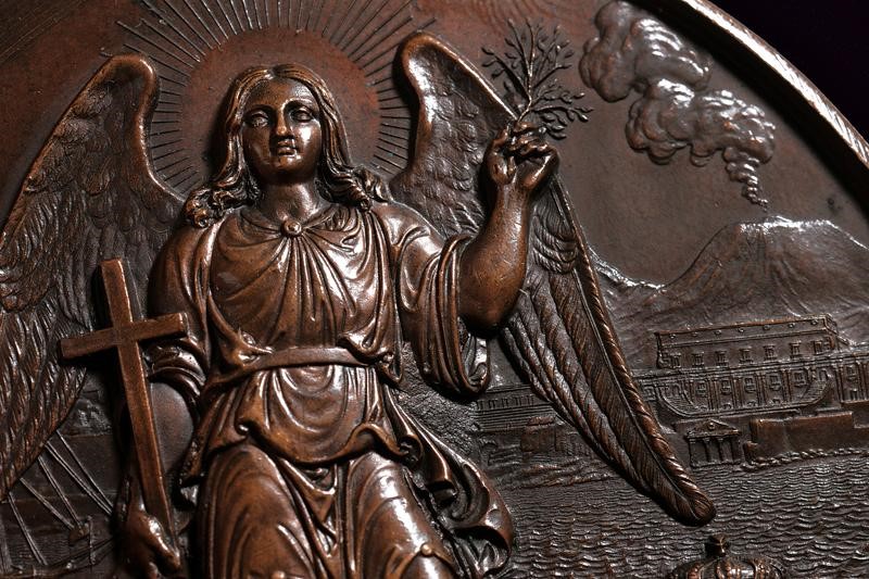 Medaglia Pio IX (1846-1878), in bronzo, Stato Pontificio, 1849