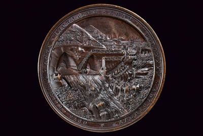 Medaglia di Gregorio XVI, Deviazione dell'Aniene, Stato Pontificio, 1836