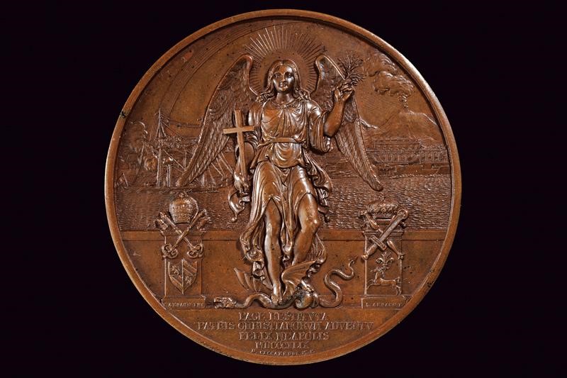 Pio IX, Medaglia commemorativa in bronzo, 1849