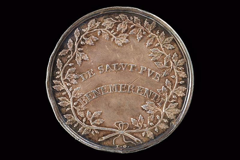 Pio VII, Medaglia Benemerenti in argento, Stato Pontificio, 1822