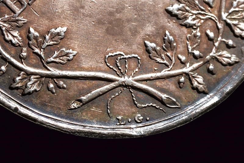 Pio VII, Medaglia Benemerenti in argento, Stato Pontificio, 1822