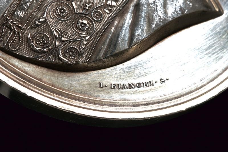 Medaglia di Pio IX, Stato Pontificio, 1869, argento, diametro 7.4 cm