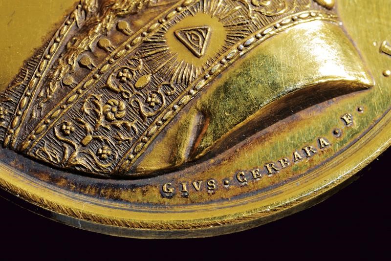 Medaglia Pio IX, oro, Stato Pontificio, 1846, diametro 4.36 cm