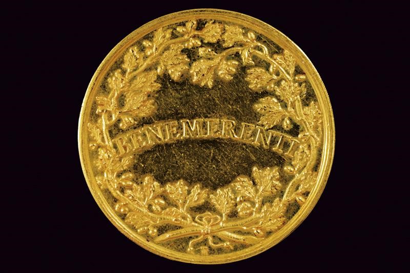 Medaglia Benemerenti Pio VII, oro, Stato Pontificio, 1822