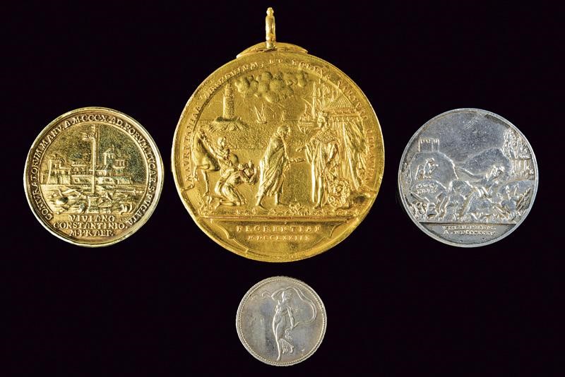 Lotto di quattro medaglie italiane, XIX/XX secolo