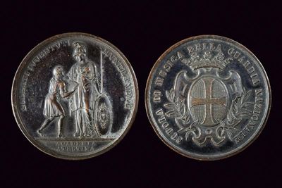 Medaglie in bronzo, seconda metà del XIX secolo, Italia