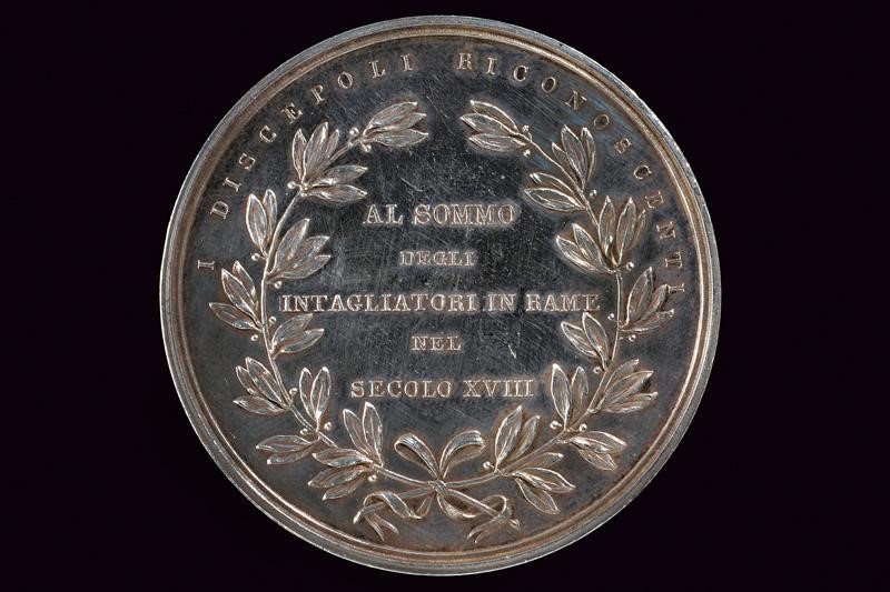Medaglia commemorativa per Raffaello Morghen, bronzo argentato, 1835