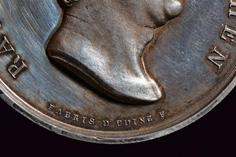 Medaglia commemorativa per Raffaello Morghen, bronzo argentato, 1835