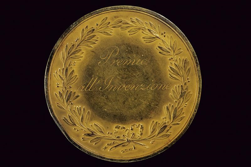 Medaglia Imperiale Regia dell'Accademia delle Belle Arti, argento dorato, XIX secolo