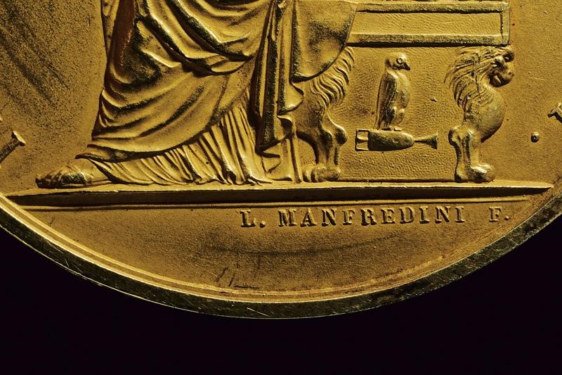 Medaglia Imperiale Regia dell'Accademia delle Belle Arti, argento dorato, XIX secolo