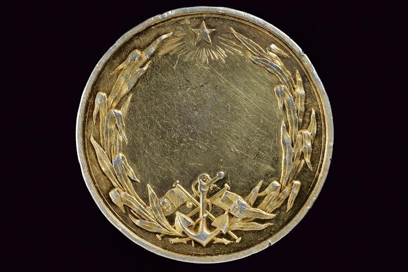 Medaglia commemorativa del Regio Yacht Club Italiano, Regno d'Italia, fine XIX inizio XX secolo, ...