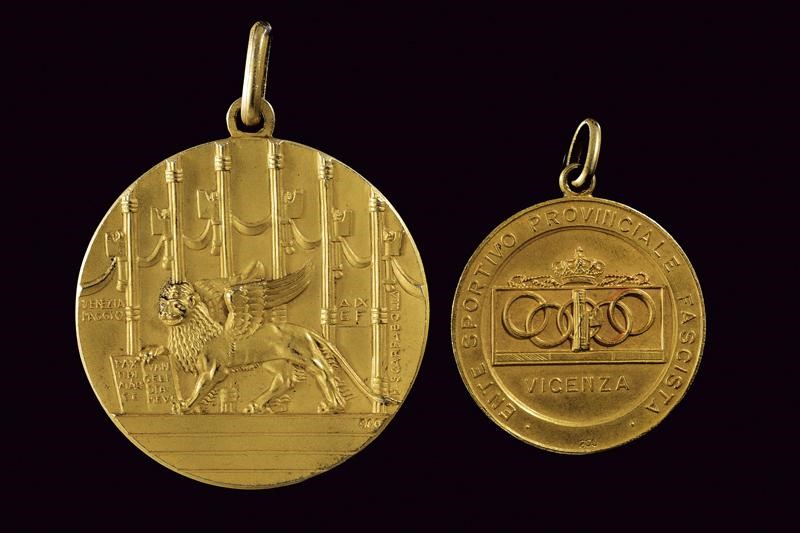 Medaglie in argento dorato, Regno d'Italia, Secondo quarto del XX Secolo
