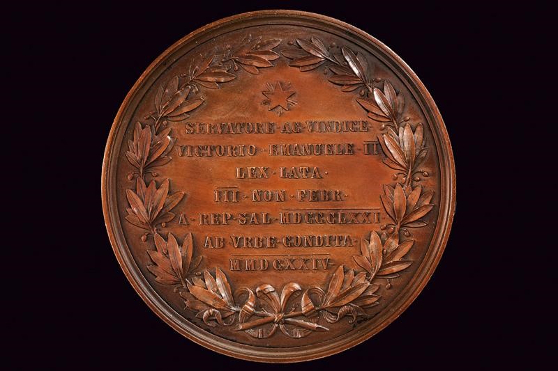 Vittorio Emanuele II, Medaglia in bronzo del Regno d'Italia (1868)
