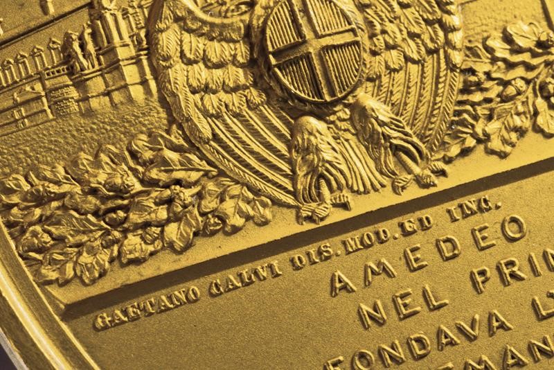 Medaglia commemorativa per il 500° anniversario dell'Ordine di San Maurizio, Vittorio Emanuele II...