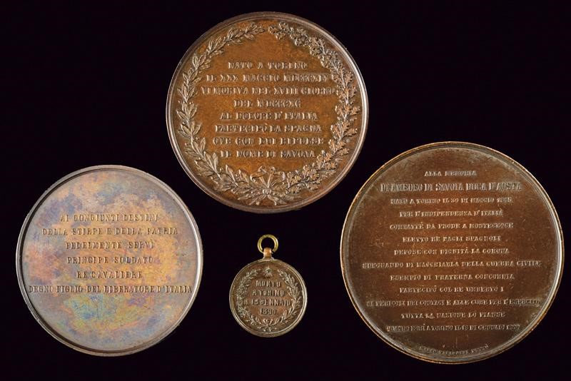 Amedeo I di Spagna, Medaglie commemorative in bronzo (1890)