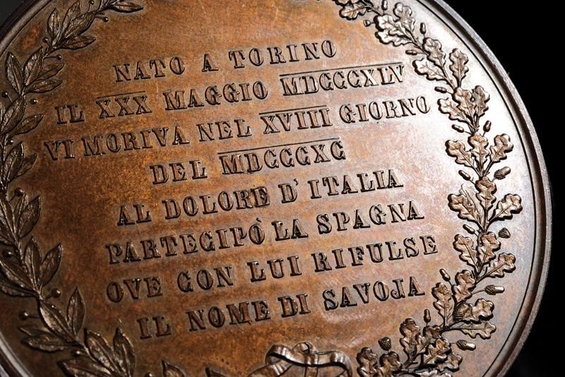 Amedeo I di Spagna, Medaglie commemorative in bronzo (1890)
