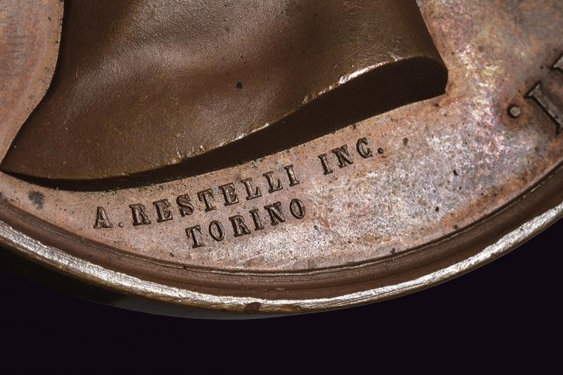 Medaglia di Vittorio Emanuele II, bronzo, Regno d'Italia (1861 - 1878)