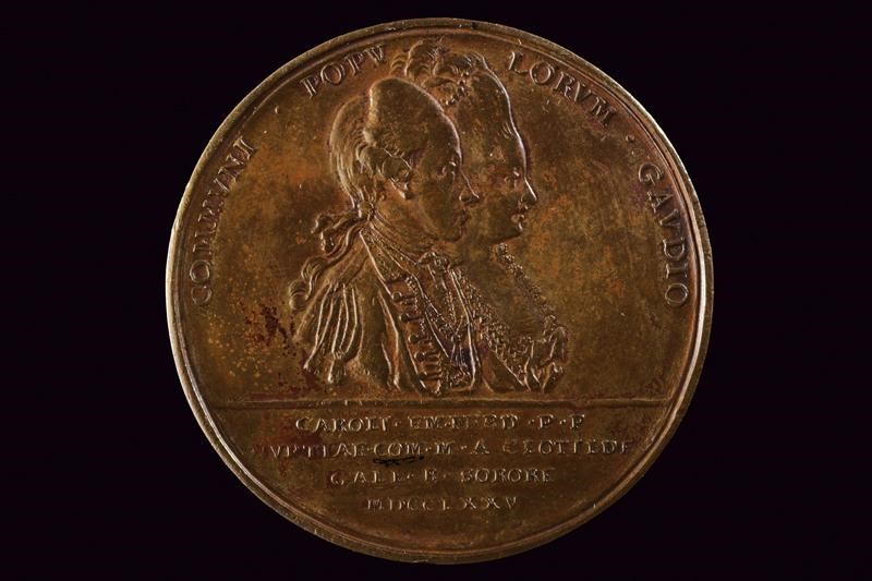 Vittorio Amedeo III, Medaglia commemorativa per le nozze di Carlo Emanuele e Maria Clotilde, Regn...