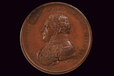Carlo Felice di Savoia, Medaglia commemorativa in bronzo (1822)