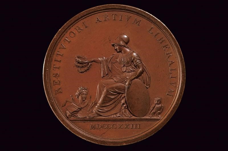 Carlo Felice di Savoia, Medaglia commemorativa in bronzo (1822)