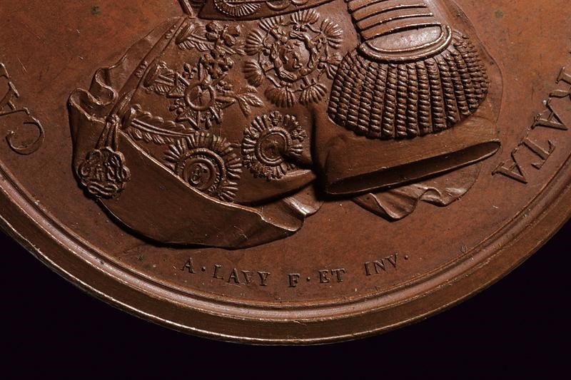 Carlo Felice di Savoia, Medaglia commemorativa in bronzo (1822)