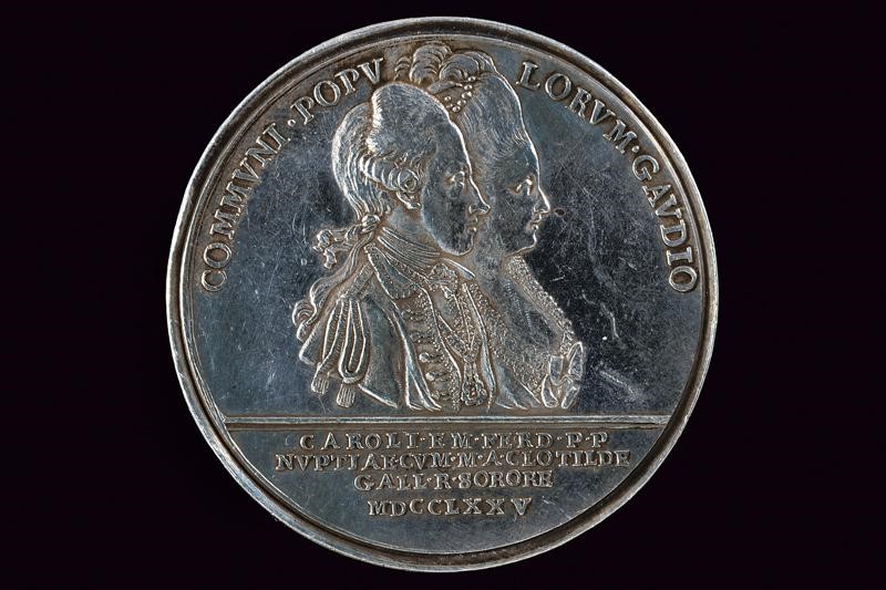 Vittorio Amedeo III, Medaglia commemorativa per le nozze di Carlo Emanuele e Maria Clotilde, Regn...