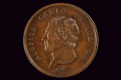 Medaglia commemorativa di Pietro Micca, Carlo Felice, Regno di Sardegna, 1828