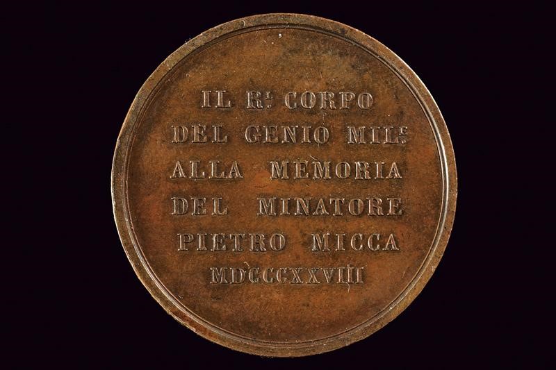 Medaglia commemorativa di Pietro Micca, Carlo Felice, Regno di Sardegna, 1828