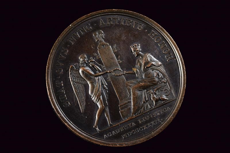 Carlo Alberto di Savoia, Lotto di quattro medaglie in bronzo, Regno di Sardegna