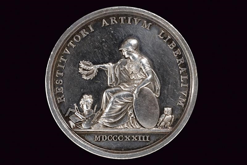 Medaglia dell'Accademia delle Arti, Carlo Felice, Regno di Sardegna, 1823