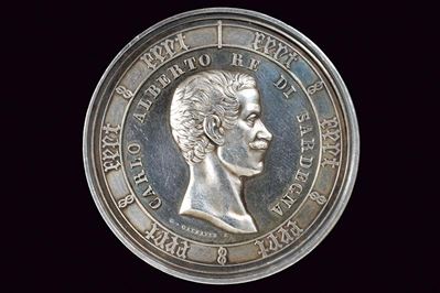 Carlo Alberto, Medaglia commemorativa regno di Sardegna 'Je atans mon astre', 1846
