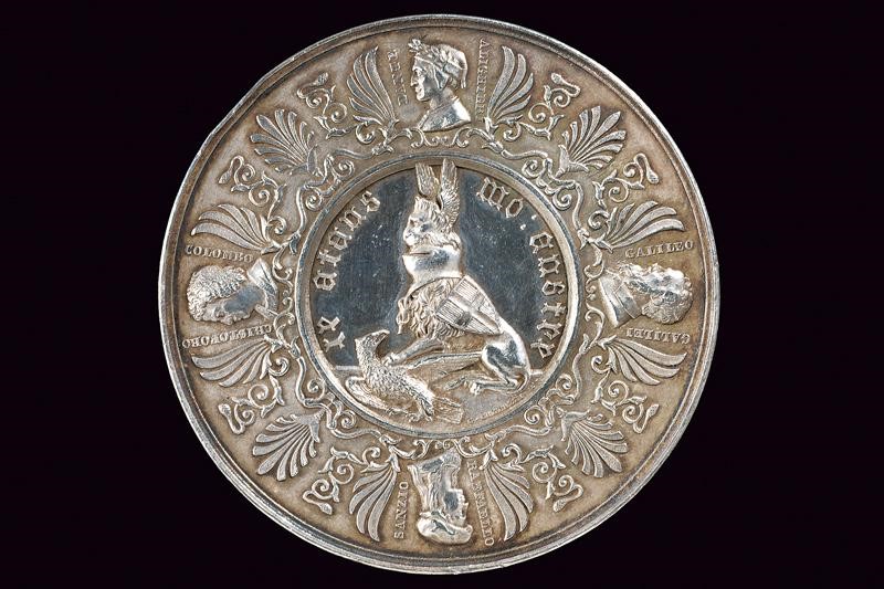 Carlo Alberto, Medaglia commemorativa regno di Sardegna 'Je atans mon astre', 1846