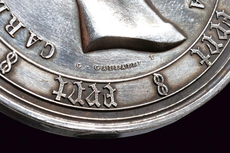 Carlo Alberto, Medaglia commemorativa regno di Sardegna 'Je atans mon astre', 1846