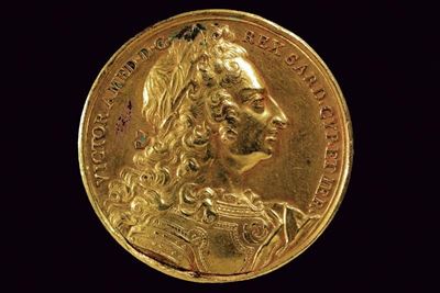 Medaglia di Vittorio Amedeo II, oro, Regno di Sardegna