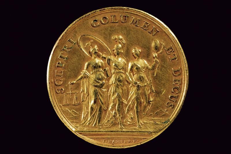 Medaglia di Vittorio Amedeo II, oro, Regno di Sardegna