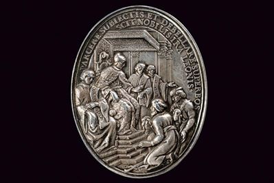 Giustinian, Medaglia celebrativa in argento, 1684-1688