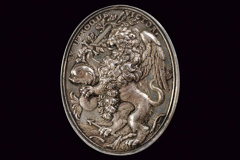 Giustinian, Medaglia celebrativa in argento, 1684-1688
