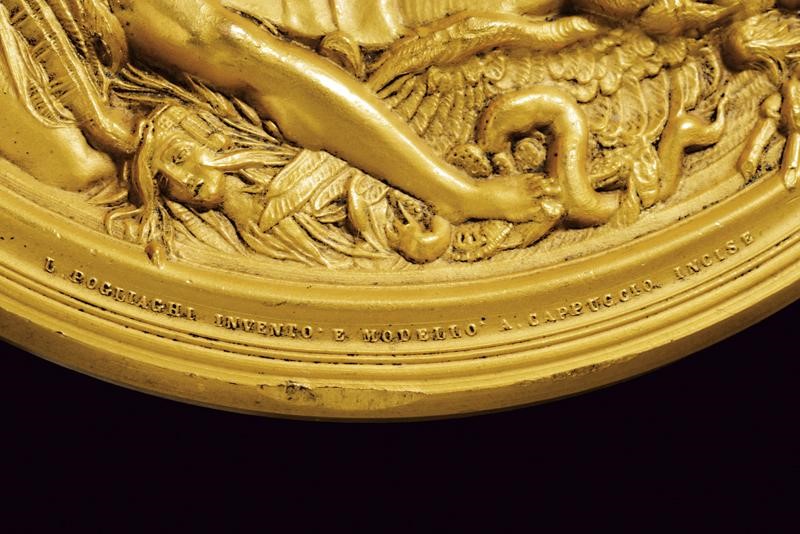 Medaglia commemorativa Cristoforo Colombo, Rapallo 1922, diametro 10 cm