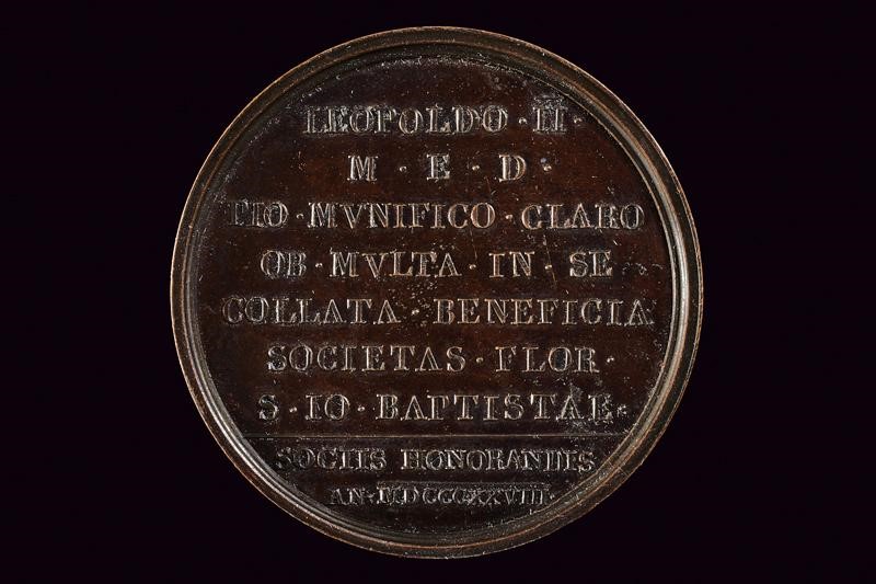 Medaglia commemorativa di Leopoldo II, Granducato di Toscana, 1828