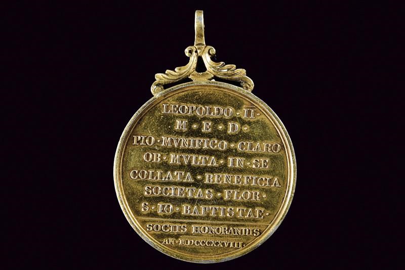 Medaglia della Società di San Giovanni Battista ai soci benemeriti, Granducato di Toscana, 1828