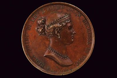 Medaglia commemorativa di Elisa Bonaparte, Granduchessa di Toscana, bronzo, 1809