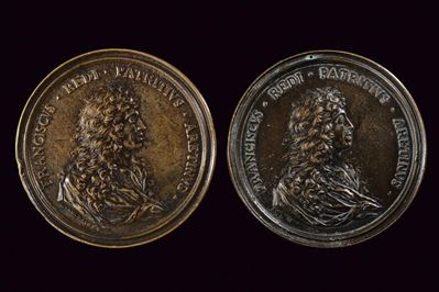 Francesco Redi, Medaglia in bronzo con ritratto e iscrizione