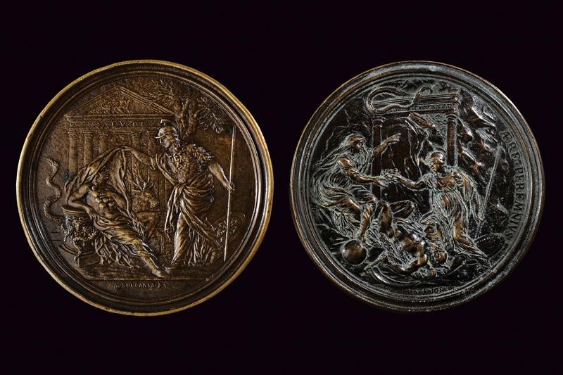 Francesco Redi, Medaglia in bronzo con ritratto e iscrizione
