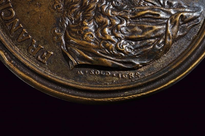 Francesco Redi, Medaglia in bronzo con ritratto e iscrizione
