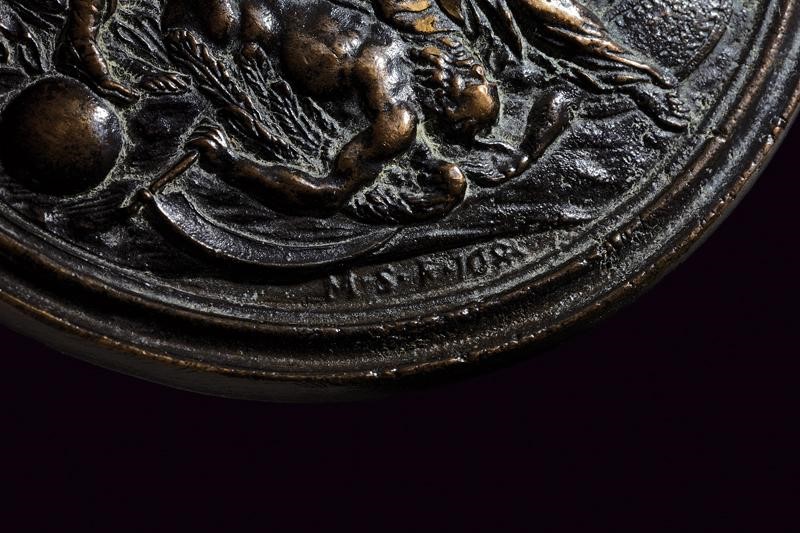 Francesco Redi, Medaglia in bronzo con ritratto e iscrizione