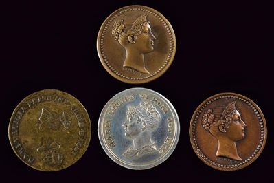 Medaglia commemorativa di Maria Luigia d'Austria, bronzo e argento, Ducato di Parma e Piacenza, P...