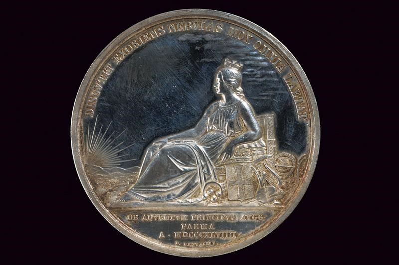 Carlo III di Borbone, Medaglia commemorativa, Ducato di Parma e Piacenza, 1849