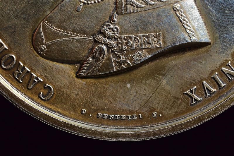 Carlo III di Borbone, Medaglia commemorativa, Ducato di Parma e Piacenza, 1849