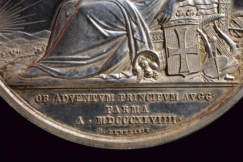 Carlo III di Borbone, Medaglia commemorativa, Ducato di Parma e Piacenza, 1849