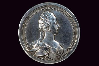 Medaglia in argento, Maria Amelia (1746-1804), Ducato di Parma e Piacenza, 1769